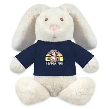 Gaming Otter: Pew Pew Vibes - MiniFeet® RecycelHase® Bunny Cream - french navy - Front