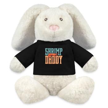 Crevettes Daddy Shrimp Lover Fruits de mer - Lapin en peluche recyclé MiniFeet® Crème - noir - Devant