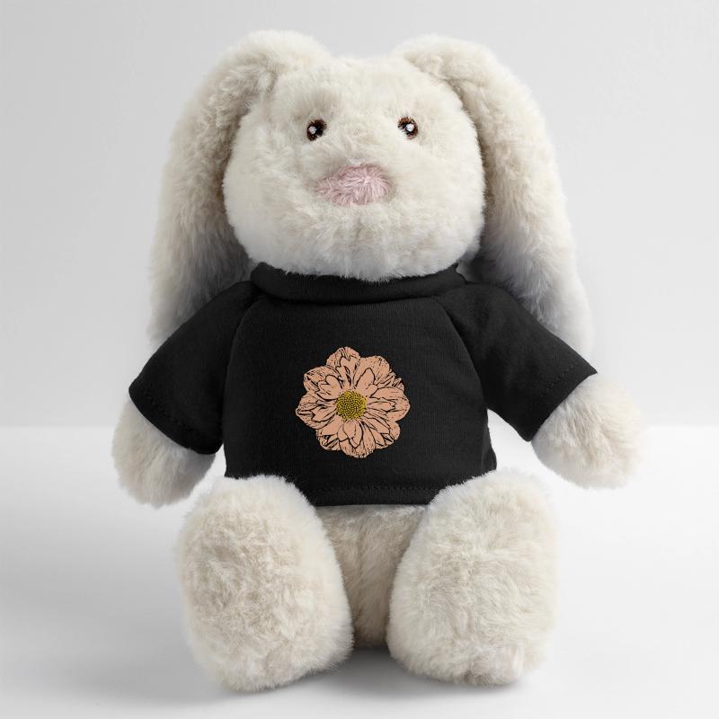 Fleur Pastel Fleurs Fleurs Pastel Lapin en peluche recyclé MiniFeet® Crème