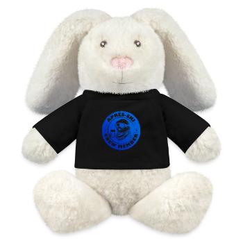 Sloth Apres Ski Team Saying - MiniFeet® RecycelHase® Bunny Cream - black - Front