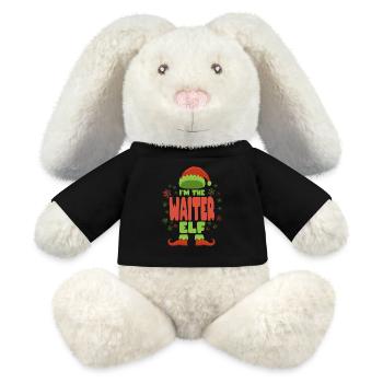 Kellner Weihnachtself - MiniFeet® RecycelHase® Creme - Schwarz - Vorne