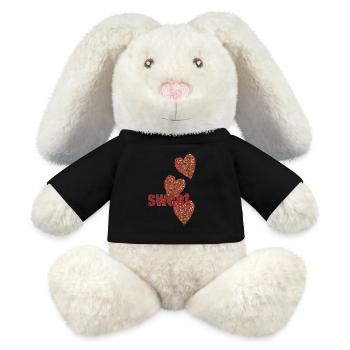 sweet hearts - MiniFeet® RecycelHase® Creme - Schwarz - Vorne