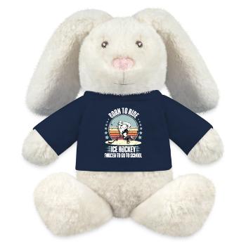 Eishockey Hockey sur glace - Lapin en peluche recyclé MiniFeet® Crème - bleu marine - Devant