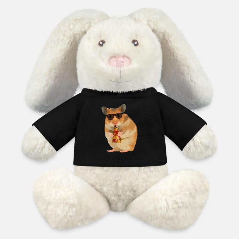 Hamster Pizza Sunglasses - MiniFeet® RecycelHase® Bunny Cream - black