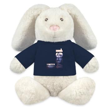 1954. Limited Edition T-Shirt Birthday Idea - MiniFeet® RecycelHase® Bunny Cream - french navy - Front