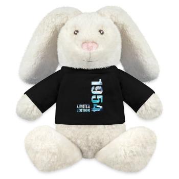 1954 Limited Edition T-Shirt Birthday Idea - MiniFeet® RecycelHase® Bunny Cream - black - Front
