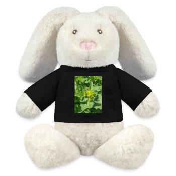 black mustard (in german Schwarzer Senf) - MiniFeet® RecycelHase® Bunny Cream - black - Front