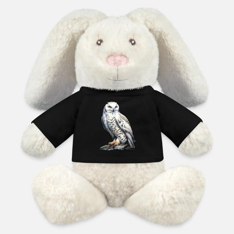 SnowyOwl 03 - MiniFeet® RecycelHase® Creme - Schwarz