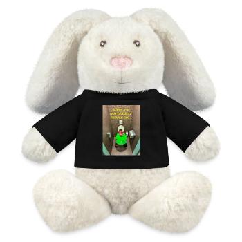 Tut mir leid, ich bin nicht gut darin, mit Menschen umzugehen. - MiniFeet® RecycelHase® Creme - Schwarz - Vorne