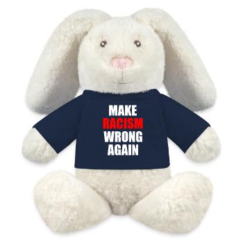 make racism wrong again - MiniFeet® RecycelHase® Creme - French Navy - Vorne