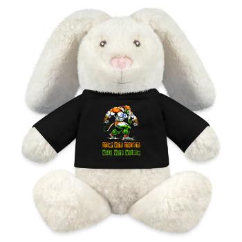 Inde Eléphant Couleurs nationales Design - Lapin en peluche recyclé MiniFeet® Crème - noir - Devant
