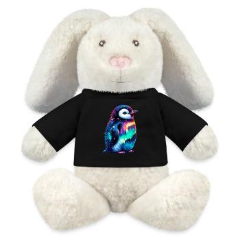 Aurora Borealis Pinguin - MiniFeet® RecycelHase® Creme - Schwarz - Vorne