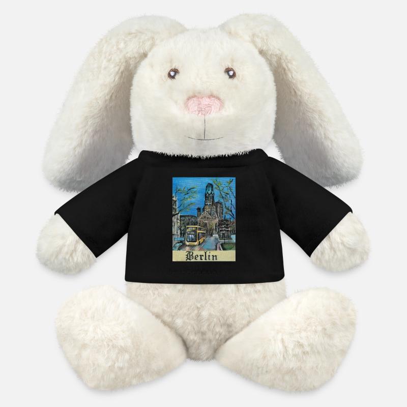 KaiserWilhelmKirche - MiniFeet® RecycelHase® Creme - Schwarz
