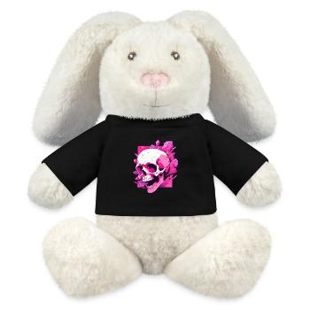 pink skull - MiniFeet® RecycelHase® Bunny Cream - black - Front