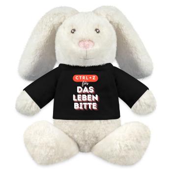 Ctrl + z für das Leben - MiniFeet® RecycelHase® Creme - Schwarz - Vorne
