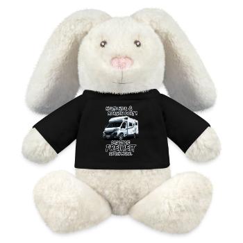 Heute hier & morgen dort, das ist die Freiheit ... - MiniFeet® RecycelHase® Creme - Schwarz - Vorne