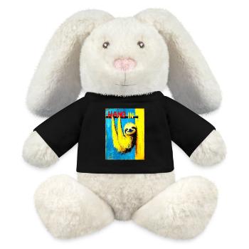 « Accrochez-vous » de van Gogh - Lapin en peluche recyclé MiniFeet® Crème - noir - Devant