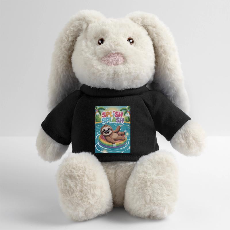 Baignade paresseuse, vacances d’été, éclaboussures Lapin en peluche recyclé MiniFeet® Crème