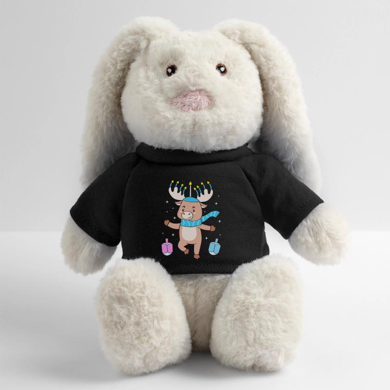 Hanoukka Hanoukka Hanoucca Lapin en peluche recyclé MiniFeet® Crème