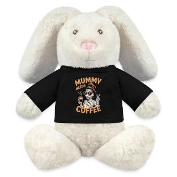 Mother Maternity Humor Mom Mummy Coffee - MiniFeet® RecycelHase® Bunny Cream - black - Front