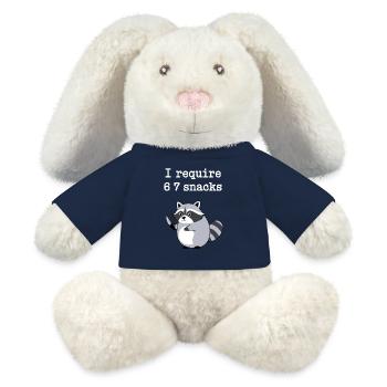 6-7 Refroidisseur de mèmes Internet 6 7 Raton laveur - Lapin en peluche recyclé MiniFeet® Crème - bleu marine - Devant
