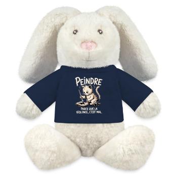 Malen, weil Gewalt schlecht ist - MiniFeet® RecycelHase® Creme - French Navy - Vorne