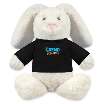 Sensibilisation au cancer de la chimiothérapie des diplômés en chimiothérapie - Lapin en peluche recyclé MiniFeet® Crème - noir - Devant