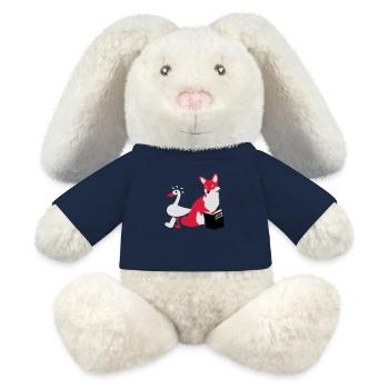 Slow Food Fox and Goose - MiniFeet® RecycelHase® Bunny Cream - french navy - Front