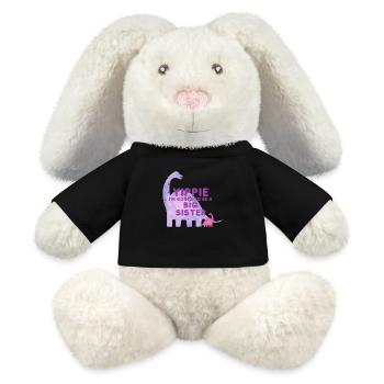 Baby News Big Sister - MiniFeet® RecycelHase® Bunny Cream - black - Front