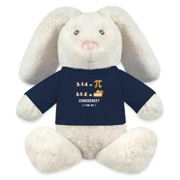 Pi Day 3.14 Pi Symbol Nerdy Geek - Coincidence? I - MiniFeet® RecycelHase® Bunny Cream - french navy - Front