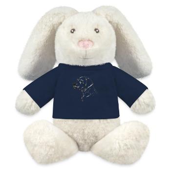 Golden Retriever Line Art - MiniFeet® RecycelHase® Bunny Cream - french navy - Front