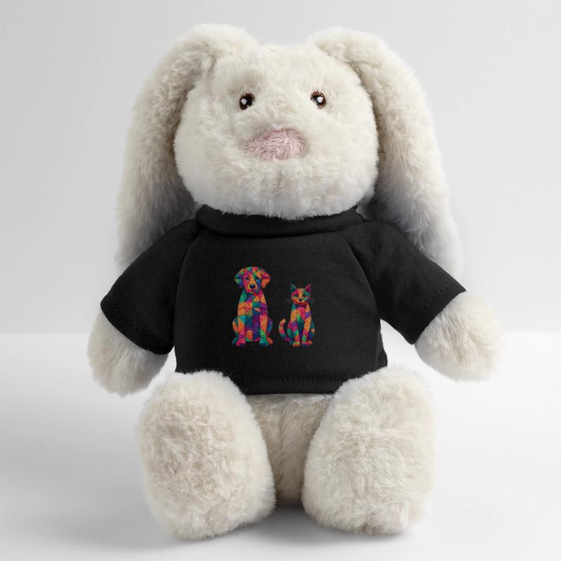 Abstrait Chien et Chat - Animaux de compagnie Lapin en peluche recyclé MiniFeet® Crème