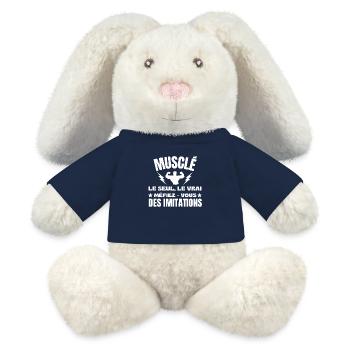 MUSKULÖS, DER EINZIG WAHRE - MiniFeet® RecycelHase® Creme - French Navy - Vorne