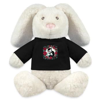 Weihnachten Smoking Katze - MiniFeet® RecycelHase® Creme - Schwarz - Vorne