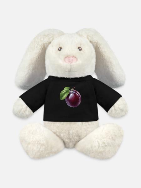 Pflaume - MiniFeet® RecycelHase® Creme - Schwarz