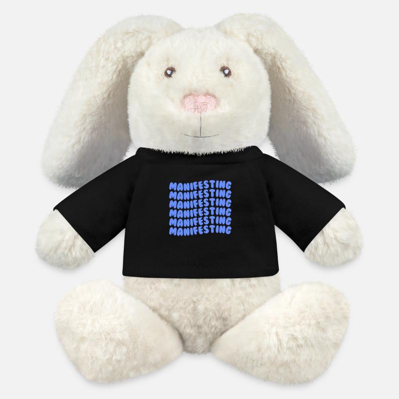 Manifesting light blue - MiniFeet® RecycelHase® Bunny Cream - black