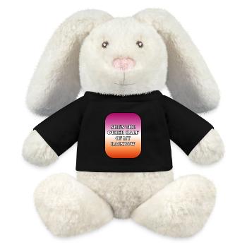 Lesbian couple - MiniFeet® RecycelHase® Bunny Cream - black - Front