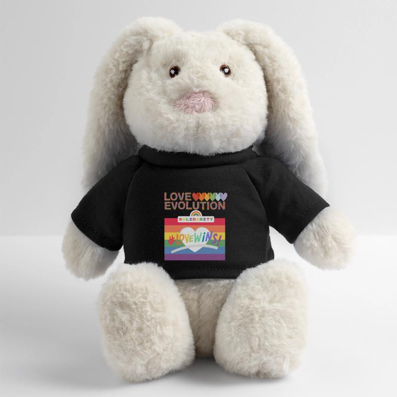 LOVE EVOLUTION Lapin en peluche recyclé MiniFeet® Crème