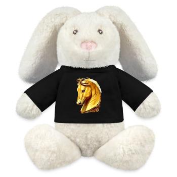 yellow fjord horse - MiniFeet® RecycelHase® Bunny Cream - black - Front