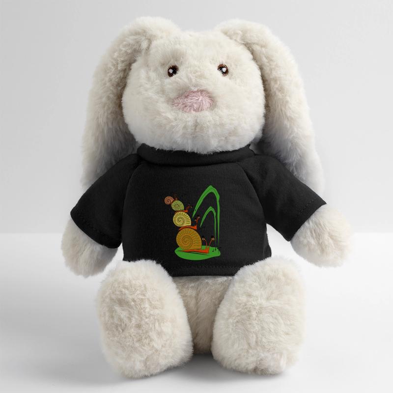 escargot Lapin en peluche recyclé MiniFeet® Crème