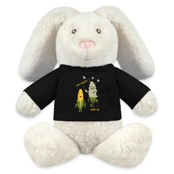 Corn popcorn hot weather summer - MiniFeet® RecycelHase® Bunny Cream - black - Front
