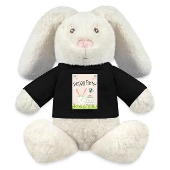 Happy Easter Bunny - MiniFeet® RecycelHase® Creme - Schwarz - Vorne