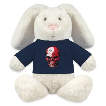 Totenkopf mit Böse Blick - MiniFeet® RecycelHase® Creme - French Navy - Vorne