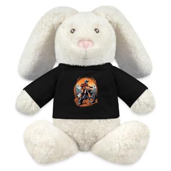 moto tout-terrain - Lapin en peluche recyclé MiniFeet® Crème - noir - Devant