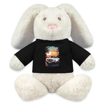 Oldtimer Sonnenuntergang - MiniFeet® RecycelHase® Creme - Schwarz - Vorne