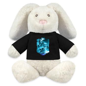 computer pc game technology gamer gaming modern - MiniFeet® RecycelHase® Bunny Cream - black - Front