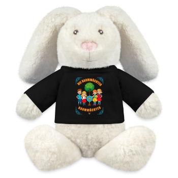 Les gardiens des arbres - Lapin en peluche recyclé MiniFeet® Crème - noir - Devant