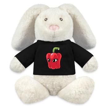 Paprika Chilli Pepperoni Spice - MiniFeet® RecycelHase® Bunny Cream - black - Front