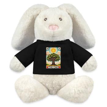 Le chêne - Lapin en peluche recyclé MiniFeet® Crème - noir - Devant