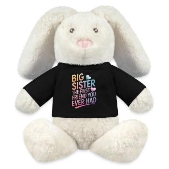 Sister Sibling Family - MiniFeet® RecycelHase® Bunny Cream - black - Front